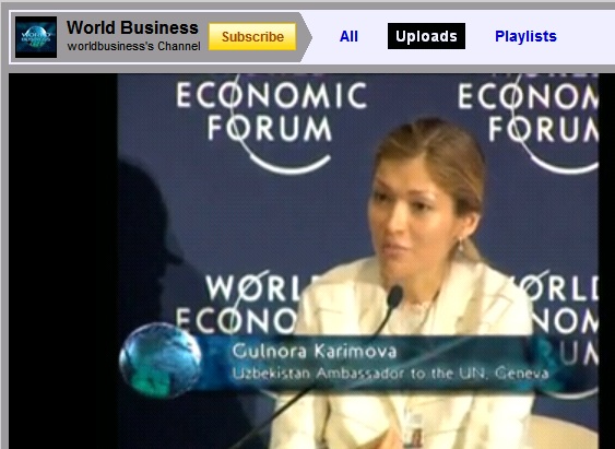 Posing as a world economic leader on CNBC's World Business - it cost Gulnara 28,000 euros!