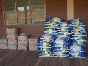 Rations dumped by SEB for the Penan as part of their 'compensation package'