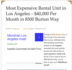 $40,000 a month at 8500 Burton Way