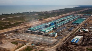 Aluminium smelter in Sarawak's former rainforest