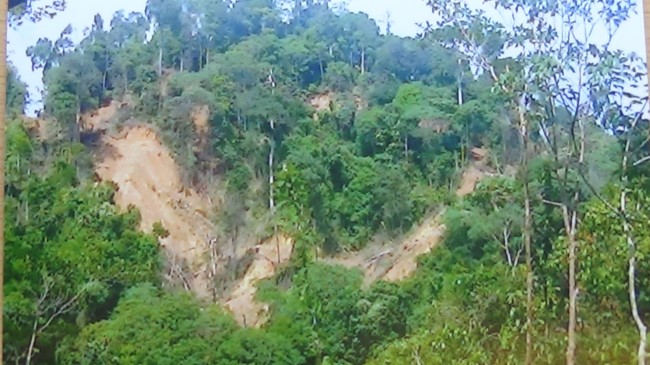 Scenes of erosion are testament to Samling's destructive logging practices all over Baram region.