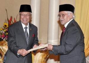 Handing over - Taib is no longer the man to make the decisions and Adenan should stop doing his bidding.