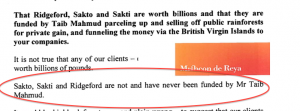 Surat lawyer dikirumka ngarika sida Murray sebilik dikena bebula penerang pasal pun penatai belanja ari Taib Mahmud dalam kompeni nya