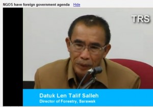 Len Talif Salleh appearing under his Director of Foresty hat – but what about all the others?