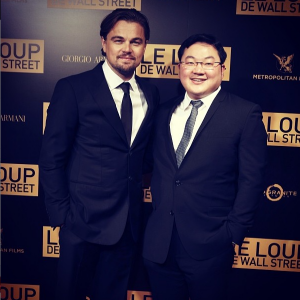 Jho Low and start Leonardo di Caprio at the premiere of Wold of Wall Street in Paris
