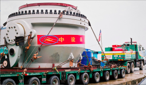 Procured by CMEC, but believed built by Harbin - Vast turbine on its way to installation in Murum