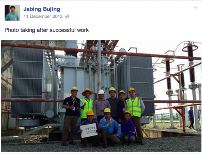 On site with SEB colleagues and Chinese workers