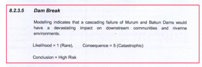 Report classifies project as "high risk", because even though change of failure is unlikely, the results would be so devastating.
