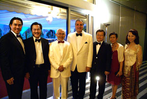 Taib and the Hii family pose at Rosmah's 2010 Islamic show in Monaco - after all they coughed up the money!