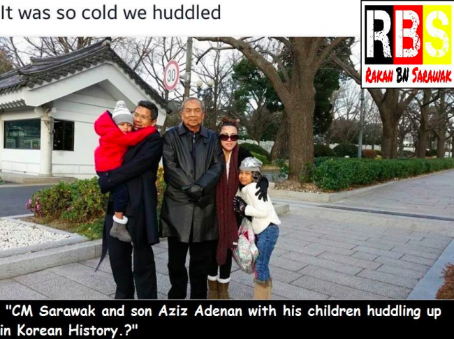 Aziz (and his whole family) accompanied Adenan to Korea. In what capacity and at whose expense?
