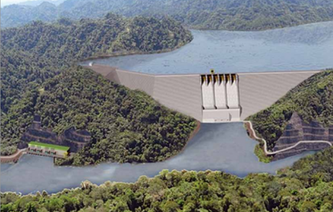 Artists impression of the planned Baram dam