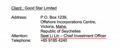 Jho Low's deputy was the Chief Investment Office of Good Star