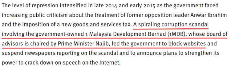 Pemasuk laman blog Sarawak Report udah disekat di Malaysia ari baruh Akta Komunikasyen enggau Mutlimedia.