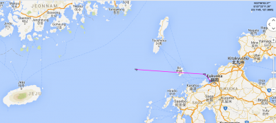 Equanimity belayar nuju tasik Jepun lalu terus ke Korea ba ujung minggu nyin kemari