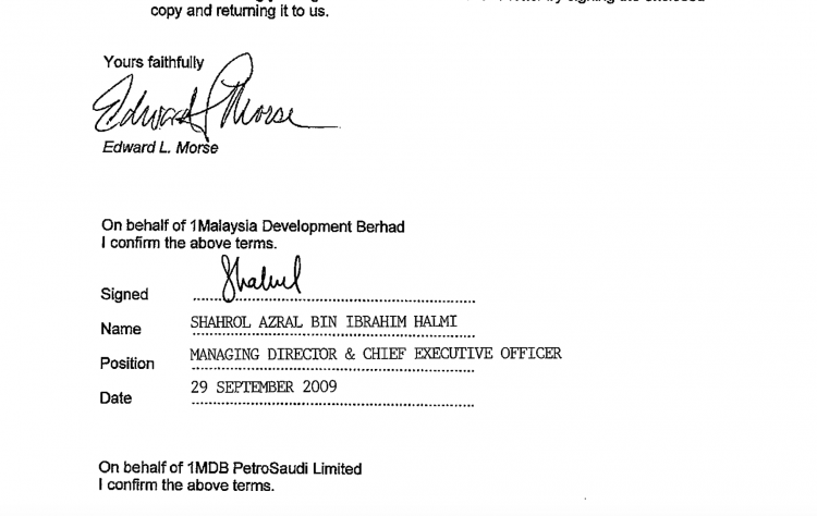 Morse's letter of engagement to do the valuation of PetroSaudi was signed by 1MDB AFTER the 1 billion was transferred