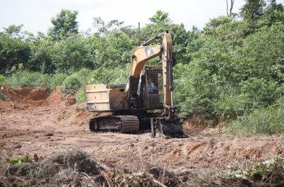 Workers continued to excavate the land despite the company back-tracking on promises of compensation 