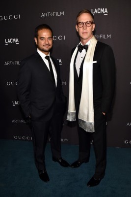 Riza Aziz and Red Granite partner Joey McFarland pose at the 2015 LACMA Gala