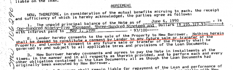 Chiew See Yaw signed all the documents relating to the payments on the Seattle Mansions - and promised not to sell them on without informing the mortgate lender... which he did not do.