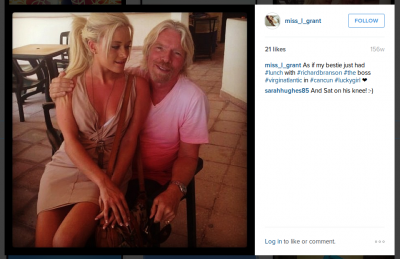 Mixing business with pleasure, Branson joined up with KAQ's party-loving crowd in Cancun.