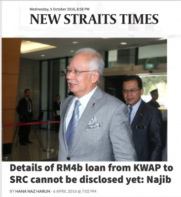 After five years, still no disclosure from Najib...