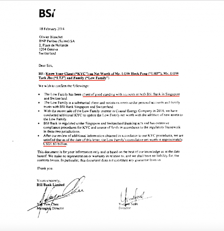 BSI executives fraudulently claimed the bank's Know Your Customer reviews had determined the Lows were above board and worth $1.6 billion