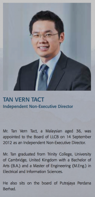 Vern Tact was Jho Low's Alternate at UBG and remains on the Boards of both Loh & Loh and PPB