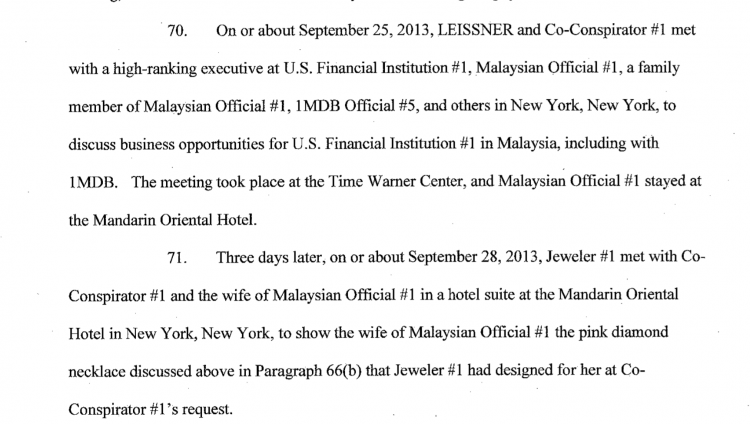 Senior Goldman's figure met with Najib together with Jho Low after the bond deals as the bank lobbied to manage 1MDB's planned floatation of its energy business