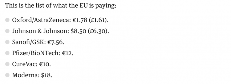 What the EU is paying